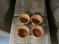 Partij buckets sevilla zinc ø6.3xh5.7cm es5,5 orange gloss metal (2160x) - afbeelding 2 van  5