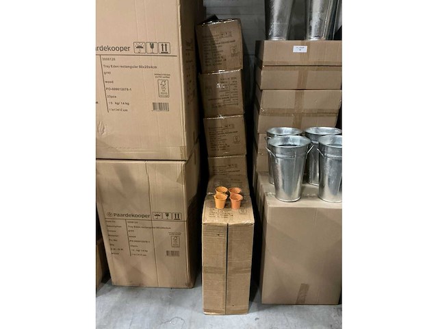 Partij buckets sevilla zinc ø6.3xh5.7cm es5,5 orange gloss metal (2160x) - afbeelding 3 van  5