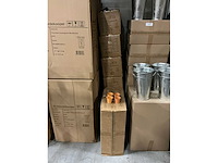 Partij buckets sevilla zinc ø6.3xh5.7cm es5,5 orange gloss metal (2160x) - afbeelding 3 van  5