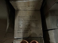 Partij buckets sevilla zinc ø6.3xh5.7cm es5,5 orange gloss metal (2160x) - afbeelding 4 van  5