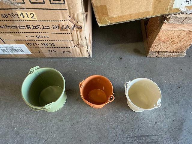 Partij buckets sevilla zinc green/cream/orange (800x) - afbeelding 2 van  7