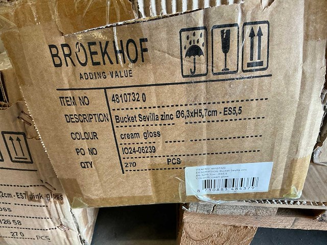 Partij buckets sevilla zinc green/cream/orange (800x) - afbeelding 6 van  7