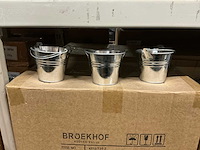 Partij buckets sevilla zinc natural ø9.6xh8cm (1080x) - afbeelding 1 van  4