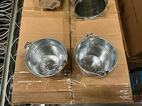 Partij buckets sevilla zinc natural ø9.6xh8cm (1950x) - afbeelding 3 van  5