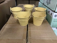 Partij buckets sevilla zinc yellow mat ø9.6xh8cm (1080x) - afbeelding 3 van  6