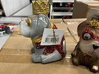 Partij bulldog kerstballen (192x) - afbeelding 3 van  5