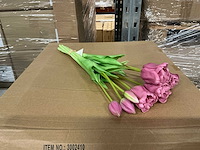 Partij bunch of tulips open 47cm purple (144x) - afbeelding 1 van  6