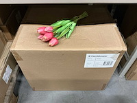Partij bunch tulips closed 39cm red 7/bun (60x) - afbeelding 2 van  5
