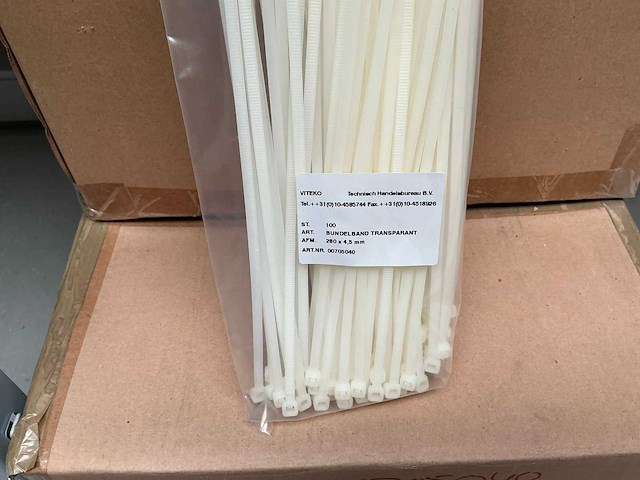 Partij bundelbanden transparant 280x4,5mm (25500x) - afbeelding 2 van  3