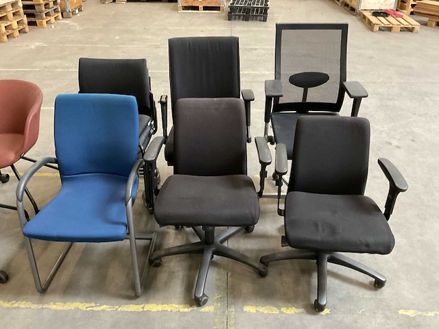 Partij bureau- en vergaderstoelen, 8 stuks - afbeelding 1 van  5