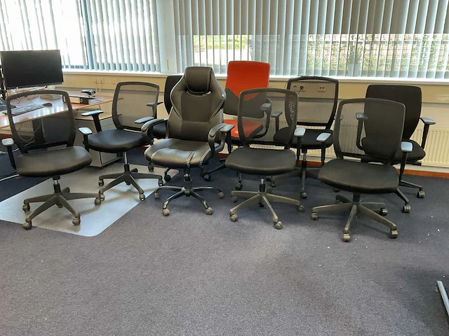 Partij bureaustoelen, 9 stuks - afbeelding 1 van  4
