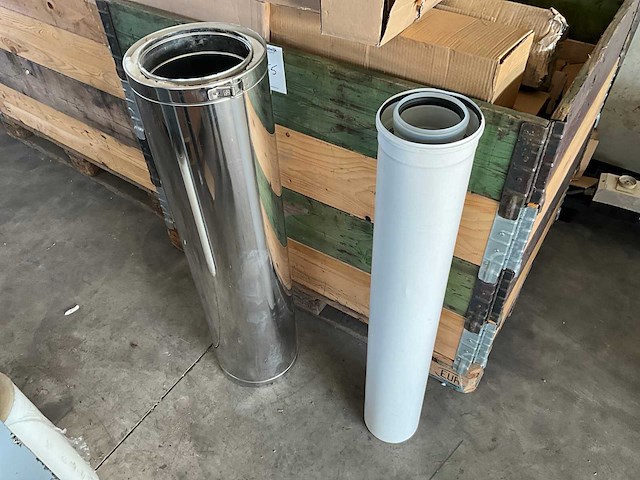 Partij burgerhout rookgassysteem onderdelen - afbeelding 3 van  7