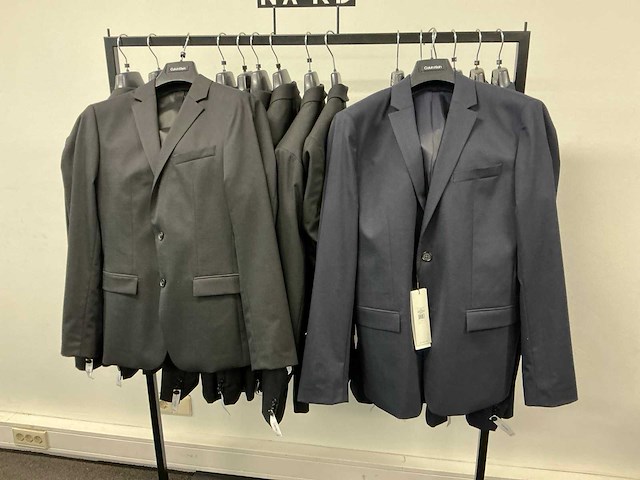 Partij calvin klein heren slim single breasted wol stretch blazers (16x) - afbeelding 1 van  9