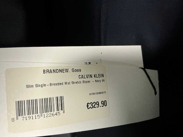 Partij calvin klein heren slim single breasted wol stretch blazers (16x) - afbeelding 8 van  9