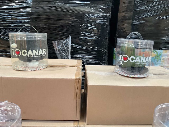 Partij canar spaarpotten - diverse modellen (70x) - afbeelding 4 van  6