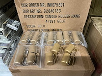 Partij candle holder hang gold (1004x) - afbeelding 1 van  3