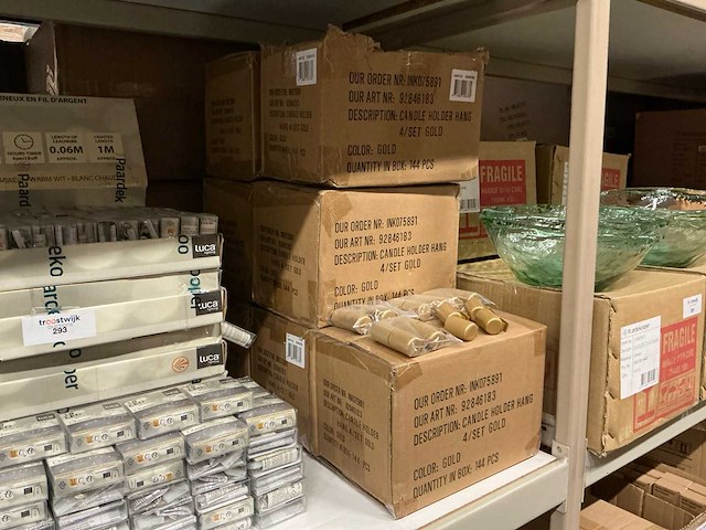 Partij candle holder hang gold (1004x) - afbeelding 2 van  3