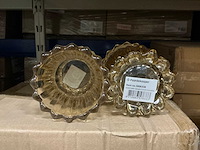 Partij candle holder tulip glass d9,5/h11cm yellow (24x) - afbeelding 2 van  3