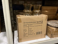 Partij candle holder tulip glass d9,5/h11cm yellow (24x) - afbeelding 3 van  3