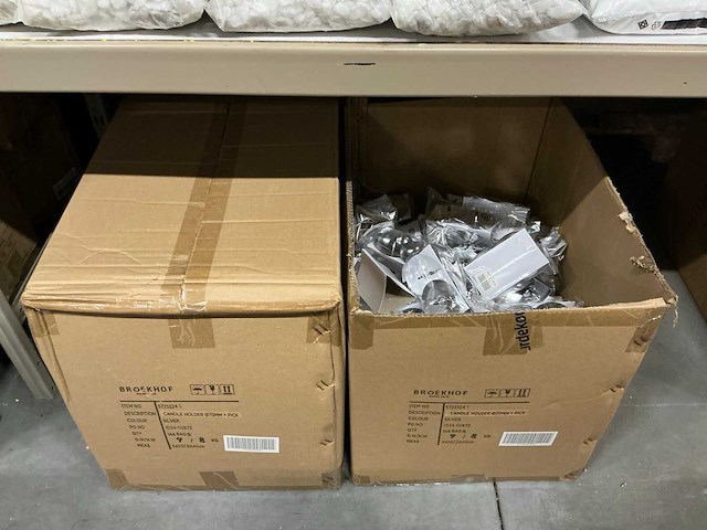 Partij candle holders ø70mm +pick silver (856x) - afbeelding 3 van  4