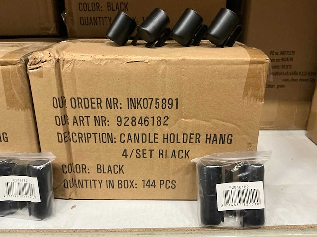 Partij candle holders hang black (1440x) - afbeelding 4 van  4