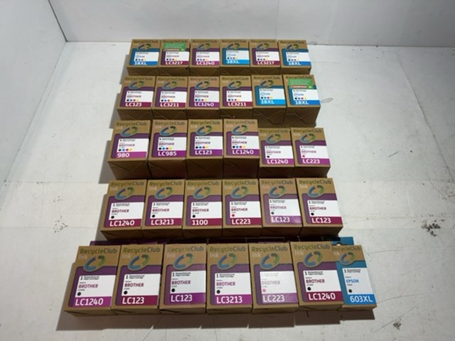 Partij cartridges, recycleclub, brother en epson - afbeelding 1 van  4