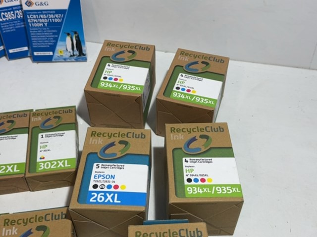 Partij cartridges, recycleclub en g&g, voor verschillende printer typen - 21 stuks - afbeelding 3 van  6