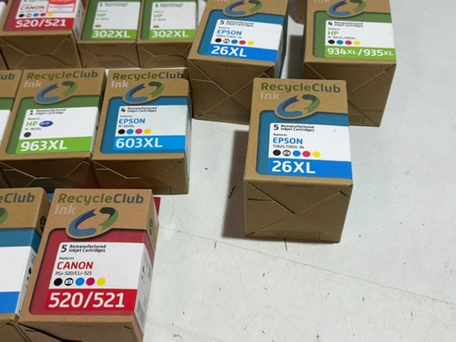 Partij cartridges, recycleclub en g&g, voor verschillende printer typen - 21 stuks - afbeelding 6 van  6