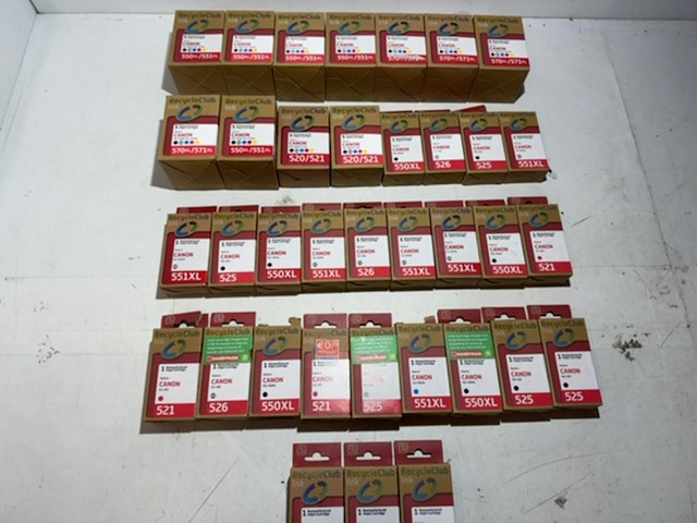 Partij cartridges, recycleclub, voor canon printers - afbeelding 1 van  5