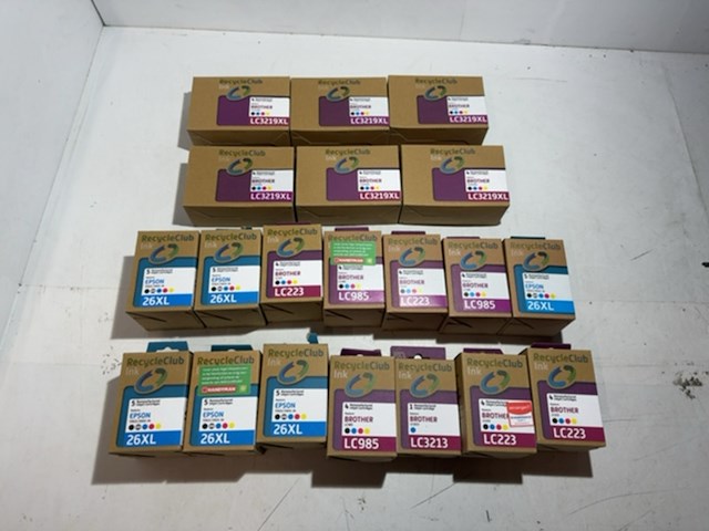 Partij cartridges, recycleclub, voor epson en brother printers - afbeelding 1 van  4