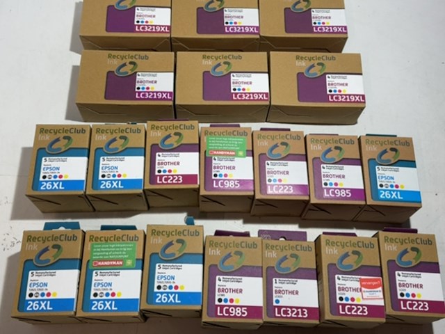 Partij cartridges, recycleclub, voor epson en brother printers - afbeelding 3 van  4