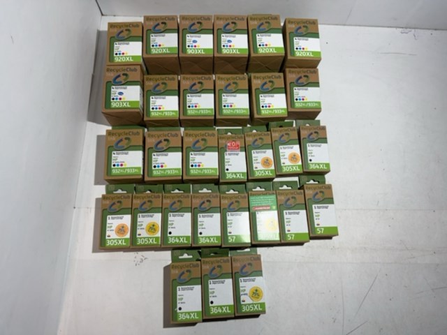 Partij cartridges, recycleclub, voor hp printers - afbeelding 1 van  5