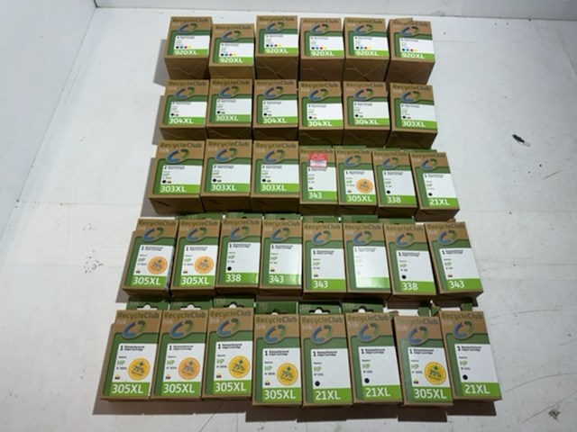 Partij cartridges, recycleclub, voor hp printers - afbeelding 1 van  4