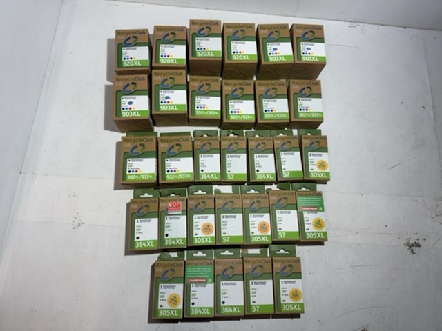 Partij cartridges, recycleclub, voor hp printers - afbeelding 1 van  4