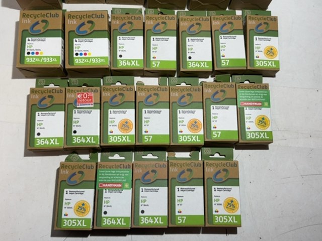 Partij cartridges, recycleclub, voor hp printers - afbeelding 4 van  4