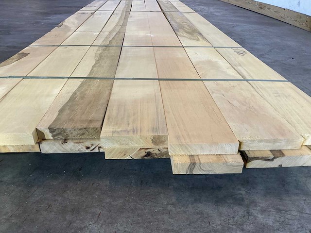 Partij celtis hardhouten planken - 430-490x15,5x3 cm - afbeelding 4 van  5