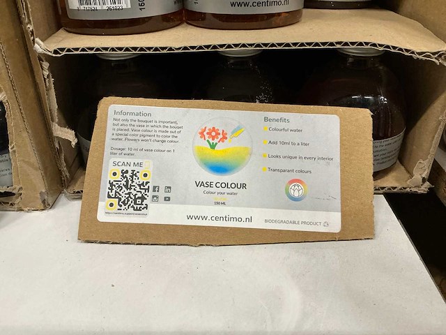 Partij centimo vase color yellow&light blue 150ml (47x) - afbeelding 5 van  5