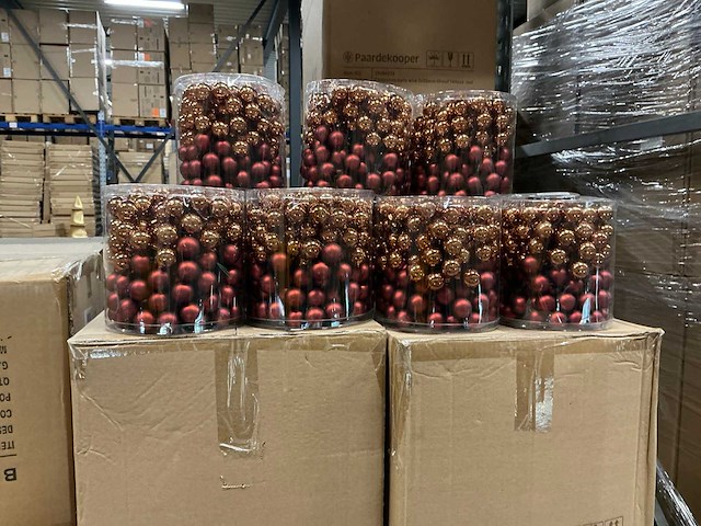Partij christmas ball wire 3x25mm 48tf brown combi (144 verpakkingen) - afbeelding 1 van  4
