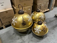 Partij christmas balls d60/50/40cm oud gold 3/set (6x) - afbeelding 2 van  5