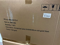 Partij christmas balls d60/50/40cm oud gold 3/set (6x) - afbeelding 5 van  5