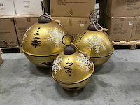 Partij christmas balls d60/50/40cm oud gold 3/set (6x) - afbeelding 1 van  4
