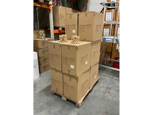 Partij christmas balls wire 3x30mm 24tf gold combi (240 verpakkingen) - afbeelding 2 van  3