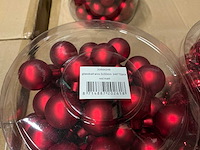 Partij christmas balls wire 3x30mm 24tf matt/shiny red (192 verpakkingen) - afbeelding 2 van  7