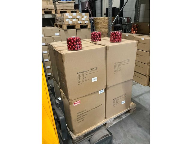 Partij christmas balls wire 3x30mm 24tf matt/shiny red (192 verpakkingen) - afbeelding 4 van  7