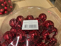 Partij christmas balls wire 3x30mm 24tf matt/shiny red (192 verpakkingen) - afbeelding 3 van  6
