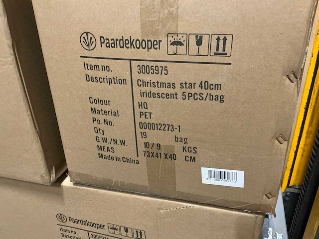 Partij christmas star 40cm iridescent (855x) - afbeelding 5 van  5