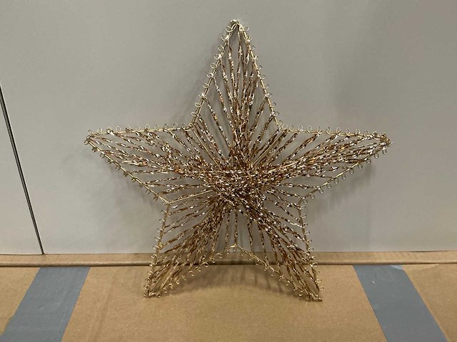 Partij christmas stars 25cm champagne (1000x) - afbeelding 1 van  4