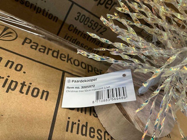 Partij christmas tree 50cm iridescent (240x) - afbeelding 2 van  4