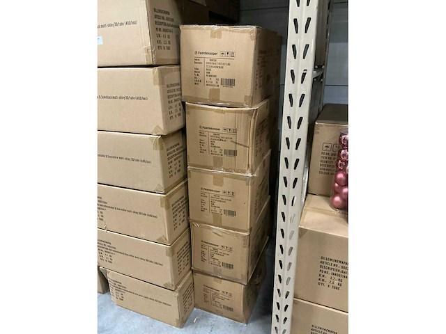 Partij christmas tree outline 32,5x8x45cm black iron (120x) - afbeelding 3 van  4