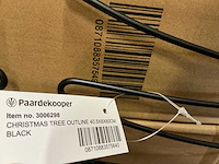 Partij christmas tree outline 40,5x8x60cm black iron (136x) - afbeelding 2 van  4
